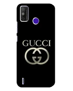 Чохол для TECNO Spark Power 2 (LC8) з картинкою «Gucci — золото на чорному»