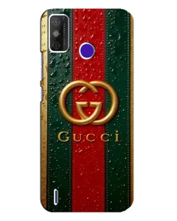 Чохол для TECNO Spark Power 2 (LC8) з картинкою «Gucci — фірмова смуга та золото»