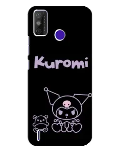 Чохол для TECNO Spark Power 2 (LC8) з картинкою «Kuromi — чорний мінімалізм»