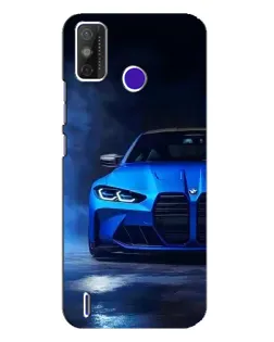 Чехол для TECNO Spark Power 2 (LC8) с картинкой «Голубая BMW M4»