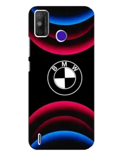 Чехол для TECNO Spark Power 2 (LC8) с картинкой «Логотип BMW и неоновые дуги»