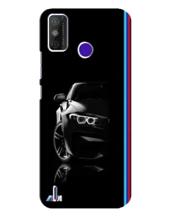 Чехол для TECNO Spark Power 2 (LC8) с картинкой «Силуэт BMW в темноте»