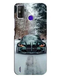 Чехол для TECNO Spark Power 2 (LC8) с картинкой «BMW в зимнем лесу»