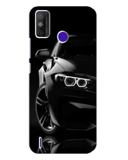 Чохол для TECNO Spark Power 2 (LC8) з картинкою «Чорна BMW — профіль»