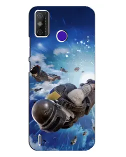 Чохол для TECNO Spark Power 2 (LC8) з картинкою «Десант PUBG — стрибок»