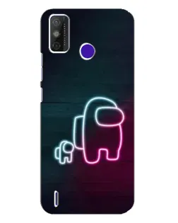 Чохол для TECNO Spark Power 2 (LC8) з картинкою «Among Us неон-арт»