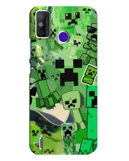 Чохол для TECNO Spark Power 2 (LC8) з картинкою «Кріпери Minecraft»