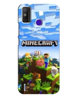 Чохол для TECNO Spark Power 2 (LC8) з картинкою «Minecraft класичний світ»