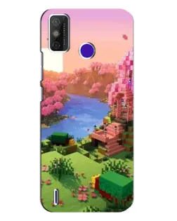 Чохол для TECNO Spark Power 2 (LC8) з картинкою «Рожеве дерево Minecraft»