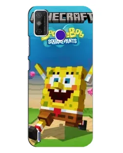 Чехол для TECNO Spark Power 2 (LC8) с картинкой «Губка Боб Minecraft» Чехол для TECNO Spark Power 2 (LC8) с картинкой «Губка Боб Minecraft»