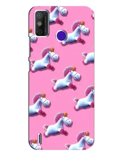 Чехол для TECNO Spark Power 2 (LC8) с картинкой «Единороги на розовом»