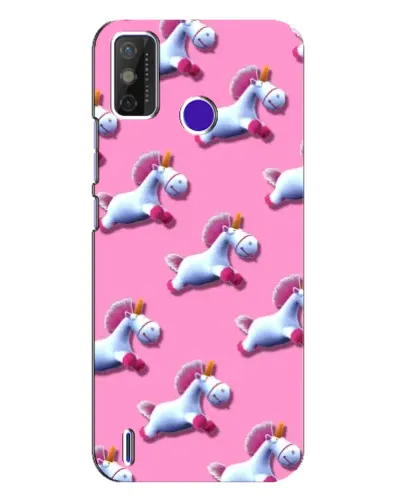 Чехол для TECNO Spark Power 2 (LC8) с картинкой «Единороги на розовом»