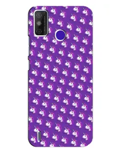 Чехол для TECNO Spark Power 2 (LC8) с картинкой «Единороги на фиолетовом»