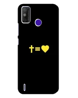 Чохол для TECNO Spark Power 2 (LC8) з картинкою «Серце та Хрест»