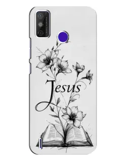 Чохол для TECNO Spark Power 2 (LC8) з картинкою «Квіти та Біблія»