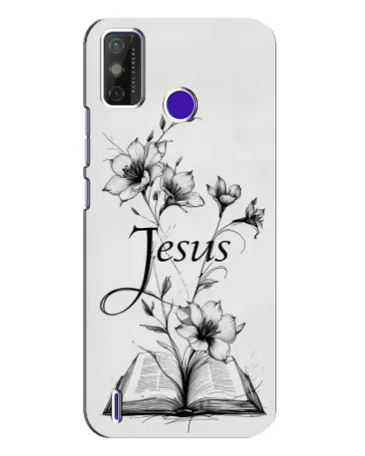Чохол для TECNO Spark Power 2 (LC8) з картинкою «Квіти та Біблія» Чохол для TECNO Spark Power 2 (LC8) з картинкою «Квіти та Біблія»