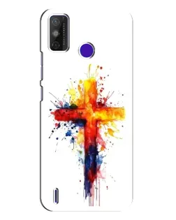 Чохол для TECNO Spark Power 2 (LC8) з картинкою «Акварельний хрест»