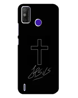 Чехол для TECNO Spark Power 2 (LC8) с картинкой «Графический крест Jesus»