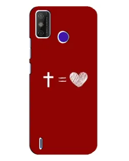Чехол для TECNO Spark Power 2 (LC8) с картинкой «Уравнение любви»