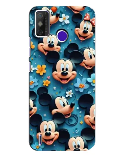 Чохол для TECNO Spark Power 2 (LC8) з картинкою «Паттерн Міккі та Мінні»