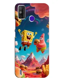 Чехол для TECNO Spark Power 2 (LC8) с картинкой «Космический фастфуд»