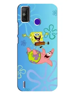 Чехол для TECNO Spark Power 2 (LC8) с картинкой «Спанч Боб и Патрик»