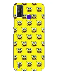 Чехол для TECNO Spark Power 2 (LC8) с картинкой «Паттерн Губка Боб»