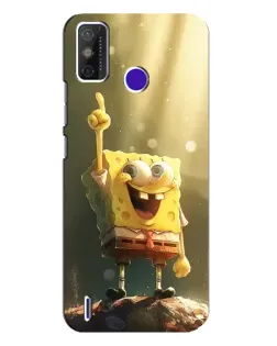 Чехол для TECNO Spark Power 2 (LC8) с картинкой «Сияющий Спанч Боб»