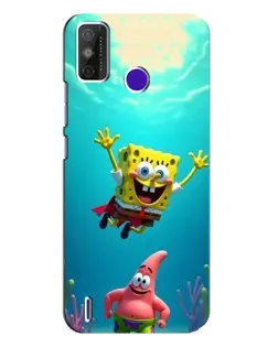 Чехол для TECNO Spark Power 2 (LC8) с картинкой «Спанч Боб под водой»