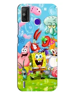 Чехол для TECNO Spark Power 2 (LC8) с картинкой «Губка Боб и друзья»