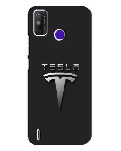 Чохол для TECNO Spark Power 2 (LC8) з картинкою «Сталевий логотип Tesla»