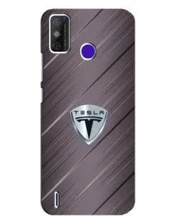 Чохол для TECNO Spark Power 2 (LC8) з картинкою «Металева текстура Tesla»