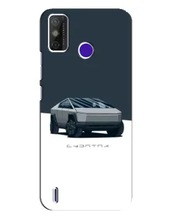 Чохол для TECNO Spark Power 2 (LC8) з картинкою «Сріблястий Cybertruck Tesla»