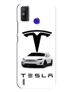 Чохол для TECNO Spark Power 2 (LC8) з картинкою «Tesla White Style»