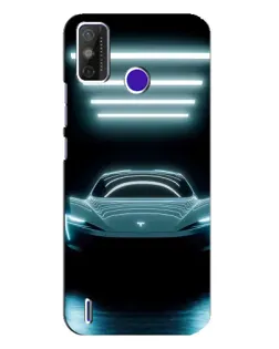 Чохол для TECNO Spark Power 2 (LC8) з картинкою «Tesla в неоні»