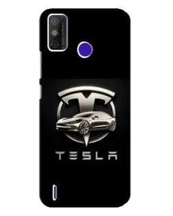Чохол для TECNO Spark Power 2 (LC8) з картинкою «Tesla — срібне авто»