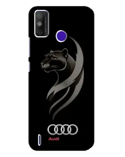 Чехол для TECNO Spark Power 2 (LC8) с картинкой «Графика — пантера и Audi»