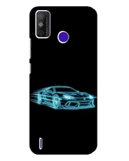 Чохол для TECNO Spark Power 2 (LC8) з картинкою «Неоновий контур Lamborghini»