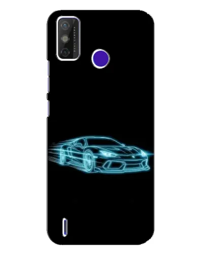 Чохол для TECNO Spark Power 2 (LC8) з картинкою «Неоновий контур Lamborghini»
