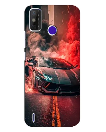 Чохол для TECNO Spark Power 2 (LC8) з картинкою «Lamborghini червоний дим»