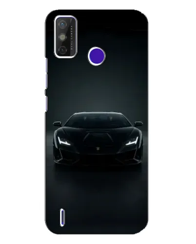 Чохол для TECNO Spark Power 2 (LC8) з картинкою «Чорний Lamborghini Aventador»