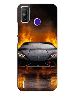 Чохол для TECNO Spark Power 2 (LC8) з картинкою «Lamborghini у вогні»