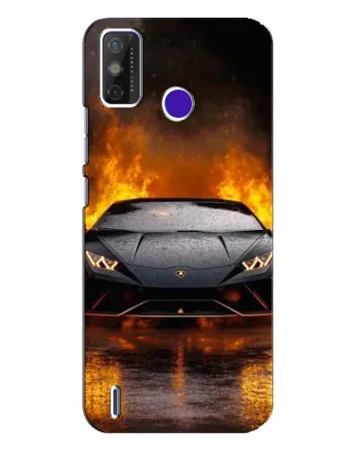 Чохол для TECNO Spark Power 2 (LC8) з картинкою «Lamborghini у вогні»
