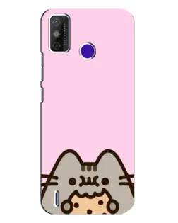 Чохол для TECNO Spark Power 2 (LC8) з картинкою «Pusheen та печиво»