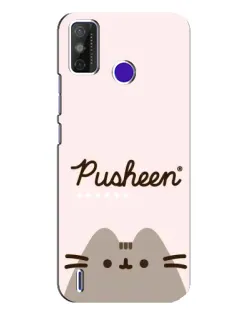 Чехол для TECNO Spark Power 2 (LC8) с картинкой «Pusheen логотип»