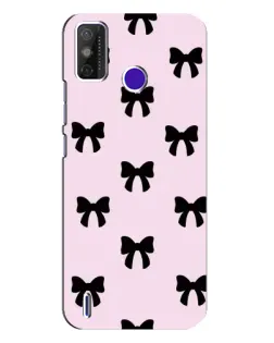 Чохол для TECNO Spark Power 2 (LC8) з картинкою «Чорні банти Coquette»