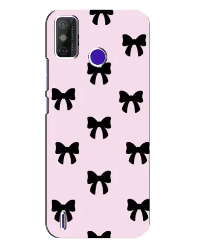 Чохол для TECNO Spark Power 2 (LC8) з картинкою «Чорні банти Coquette»