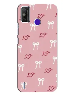 Чохол для TECNO Spark Power 2 (LC8) з картинкою «Серця та банти»
