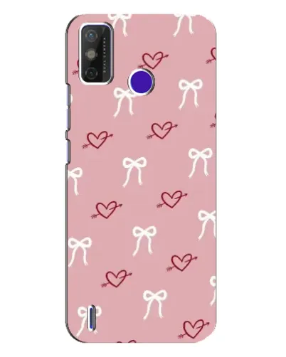 Чохол для TECNO Spark Power 2 (LC8) з картинкою «Серця та банти»