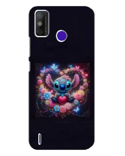 Чохол для TECNO Spark Power 2 (LC8) з картинкою «Stitch у квітах»
